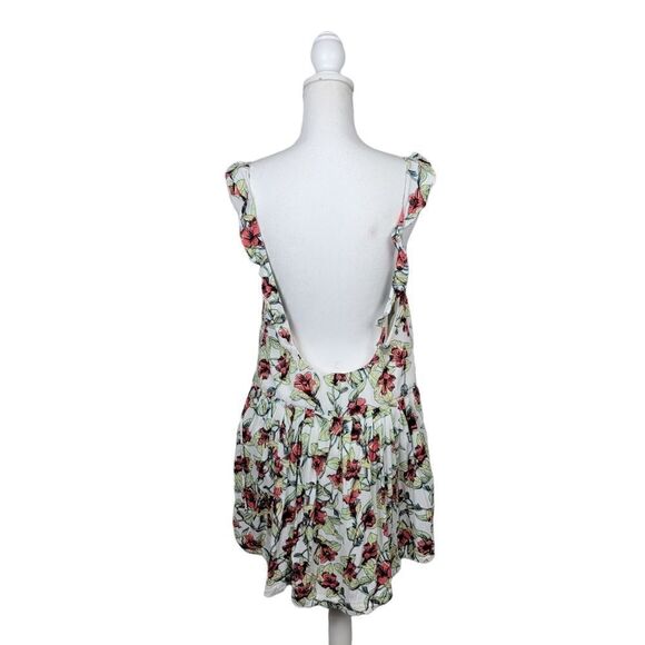 Free People Floral Backless Dress. White M - Picture 9 of 13